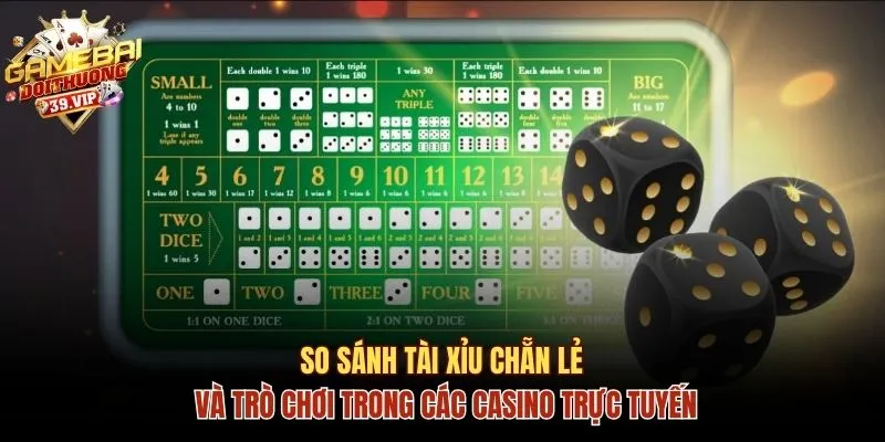 So sánh sản phẩm và trò chơi trong các Casino trực tuyến