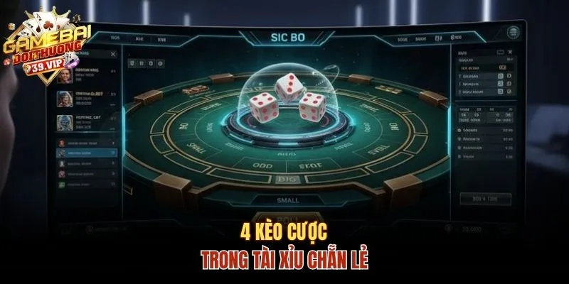 Thông tin về 4 kèo cược trong Tài xỉu chẵn lẻ